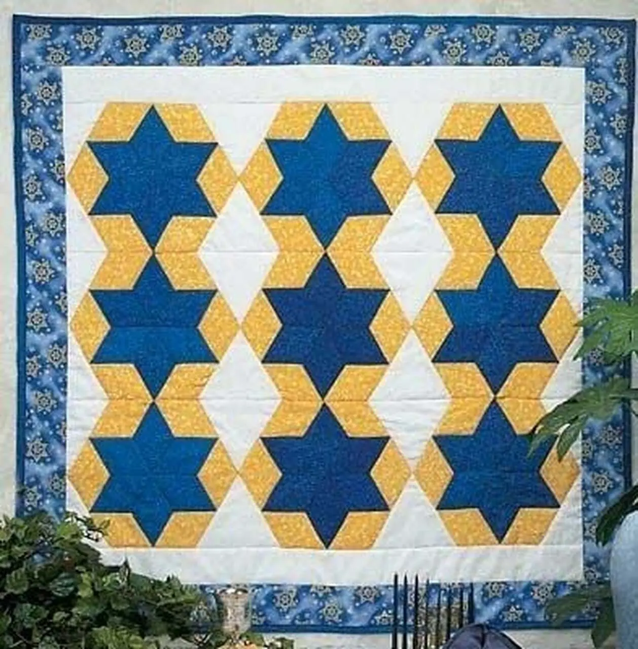 Star Of David Cla210691 Quilt Blanket and Home Decor