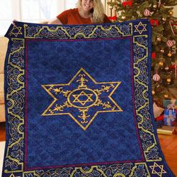 Star Of David JFJ13078 3D Customized Quilt 2707 and Home Decor