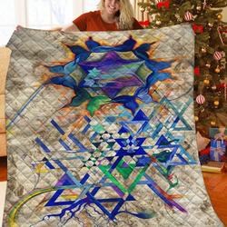 Star Of David JFJ13079 3D Customized Quilt 2707 and Home Decor