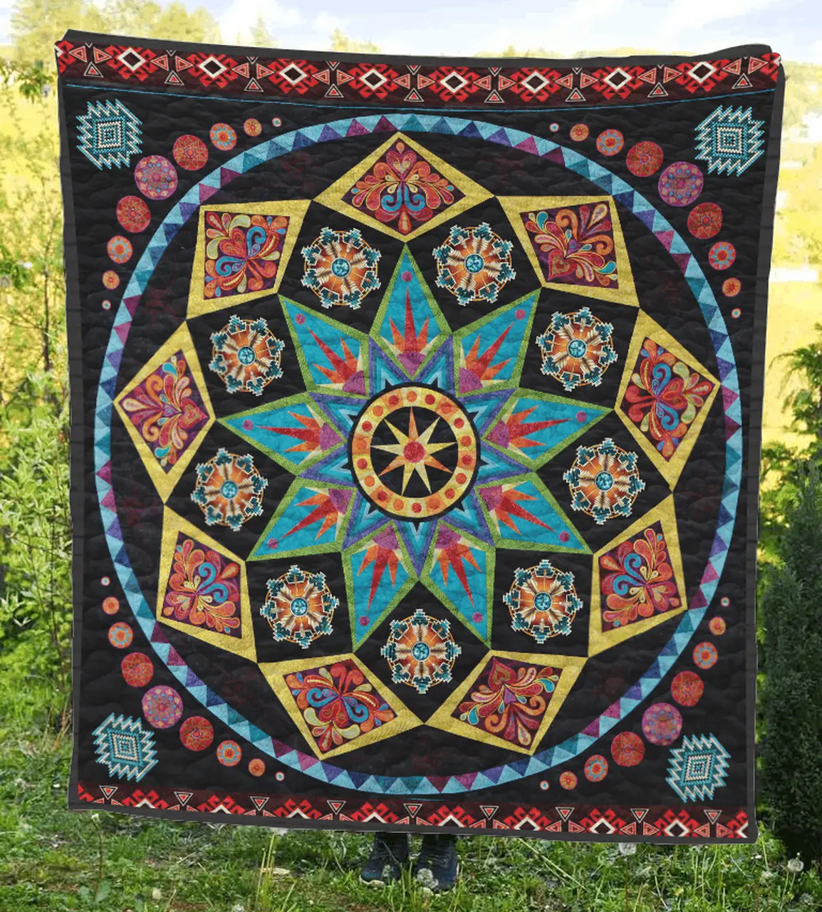 Star Pattern 3D Customized Quilt and Home Decor
