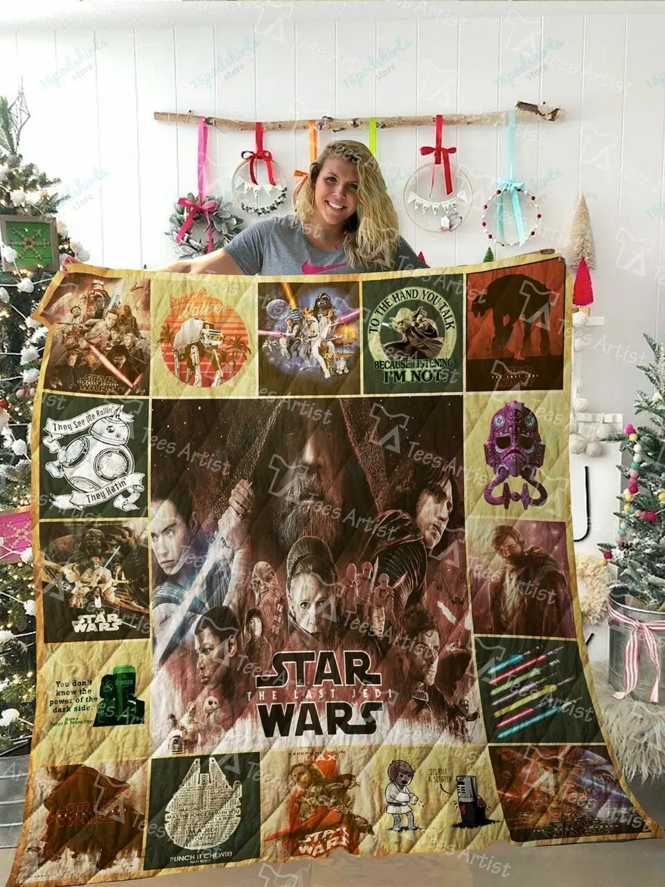 Star War Quilt Blanket 02159 and Home Decor