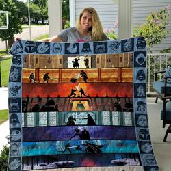 Star Wars 9 Movies Art Quilt Blanket and Home Decor