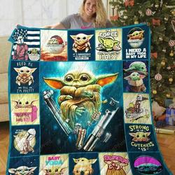 Star Wars Yoda 3 Quilt Blankets and Home Decor