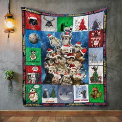 Starwars Christmas Quilt Blanket and Home Decor