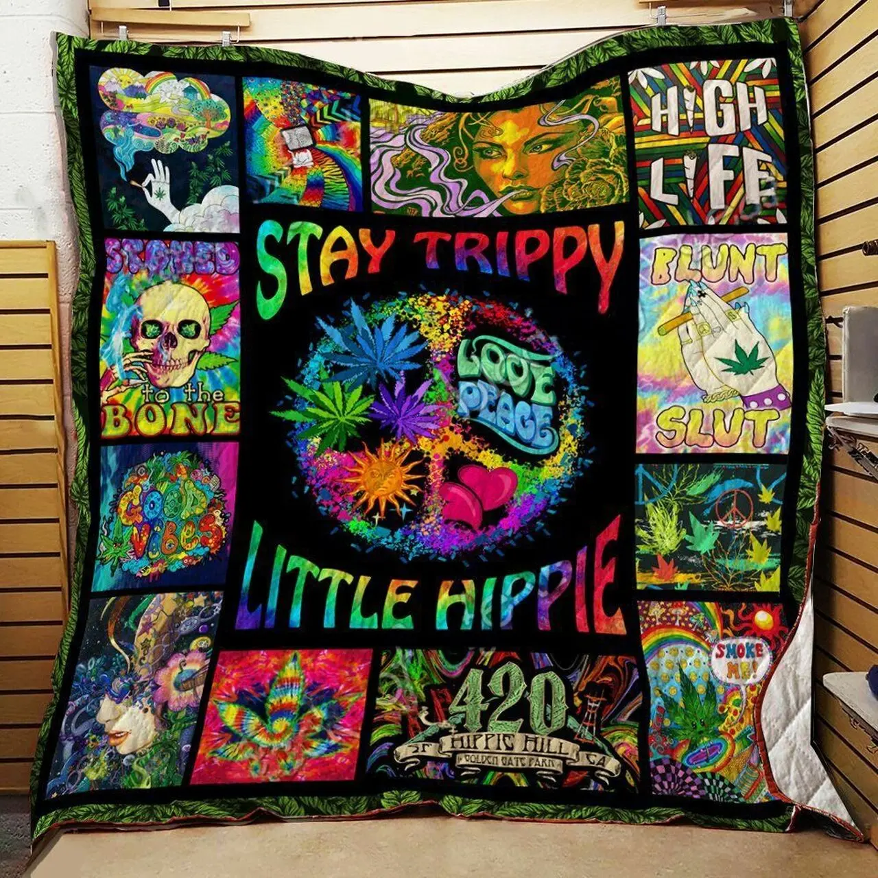 Stay Trippy Little Hippie JFJ13102 3D Customized Quilt 2707 and Home Decor