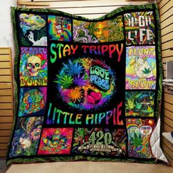 Stay Trippy Little Hippie JFJ13102 3D Customized Quilt 2707 and Home Decor