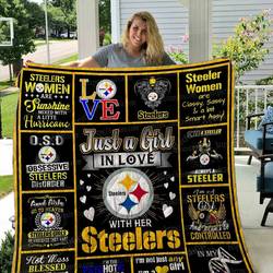 Steelers Girl Quilt Blanket 01 and Home Decor