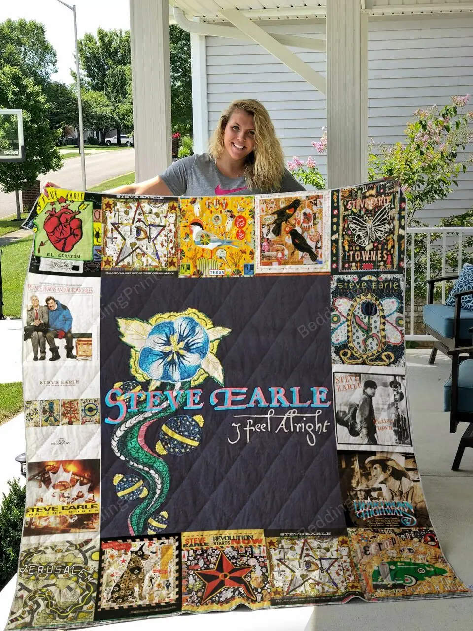 Steve Earle Albums Quilt Blanket For Fans Ver 17 and Home Decor
