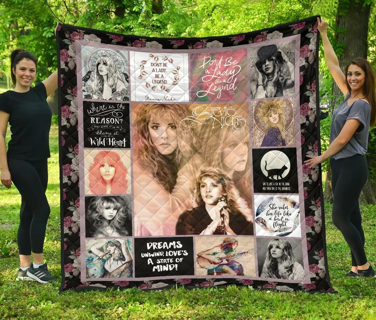 Stevie Nick Music Fan Gift Idea Quilt and Home Decor