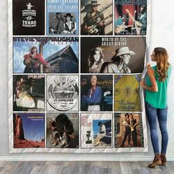 Stevie Ray Vaughan Albums Quilt Blanket 02 and Home Decor