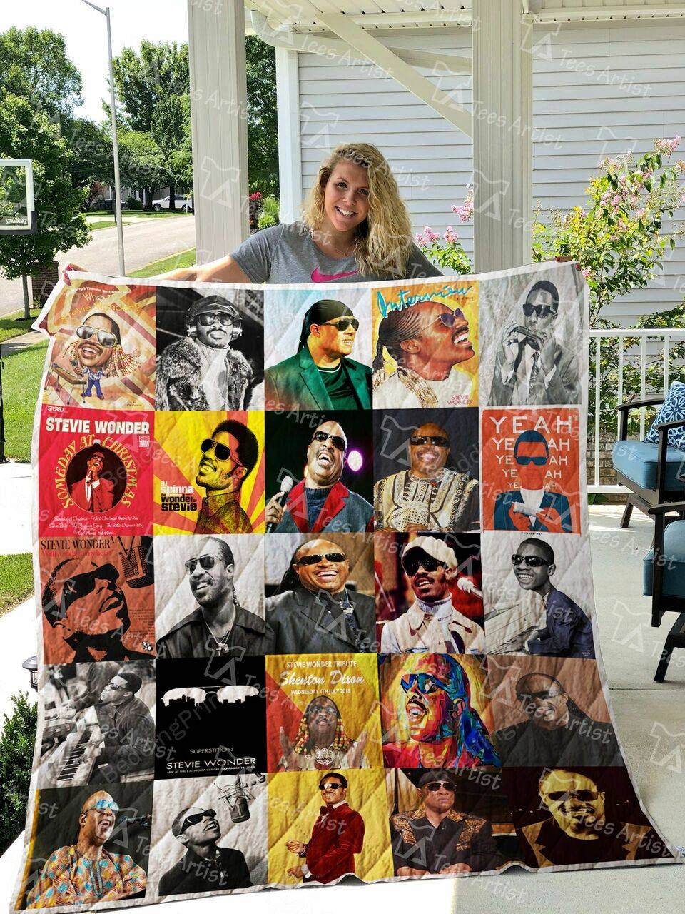 Stevie Wonder Quilt Blanket 01058 and Home Decor