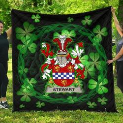 Stewart Ireland Irish Celtic Shamrock Knot Circle JFJ13131 3D Customized Quilt 2707 and Home Decor