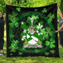 Stokes Ireland Irish Celtic Shamrock Knot Circle JFJ13140 3D Customized Quilt 2707 and Home Decor