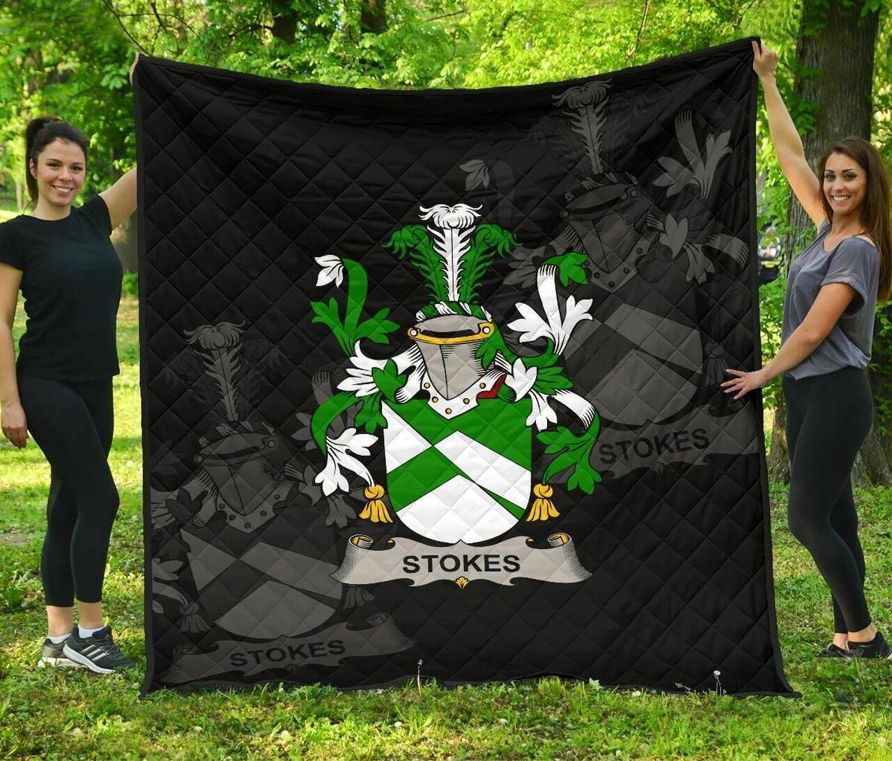 Stokes Ireland Irish Family Crest JFJ13137 3D Customized Quilt 2707 and Home Decor