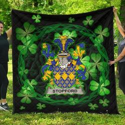 Stopford Ireland Irish Celtic Shamrock Knot Circle JFJ13152 3D Customized Quilt 2707 and Home Decor
