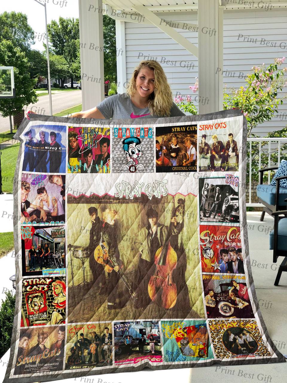 Stray Cats Albums Cover Poster Quilt and Home Decor