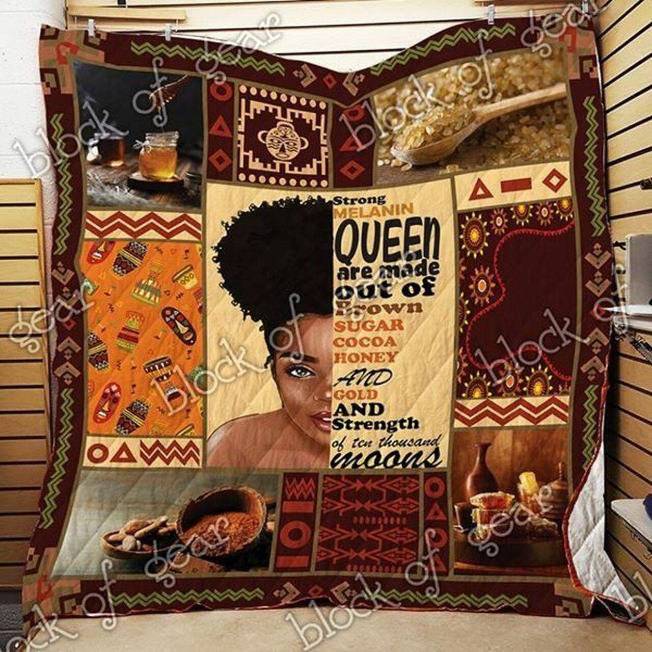 Strong Melanin Queen Cld170793 Quilt Blanket and Home Decor