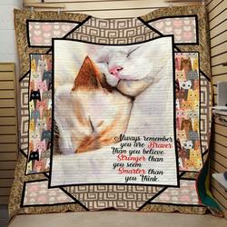 Stronger Than You Seem Cat Quilt and Home Decor