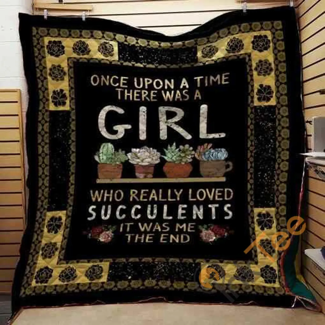 Succulent Girl Blanket TH0907 Quilt and Home Decor