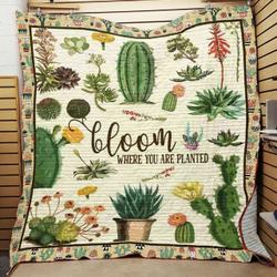 Succulent JFJ13176 3D Customized Quilt 2707 and Home Decor