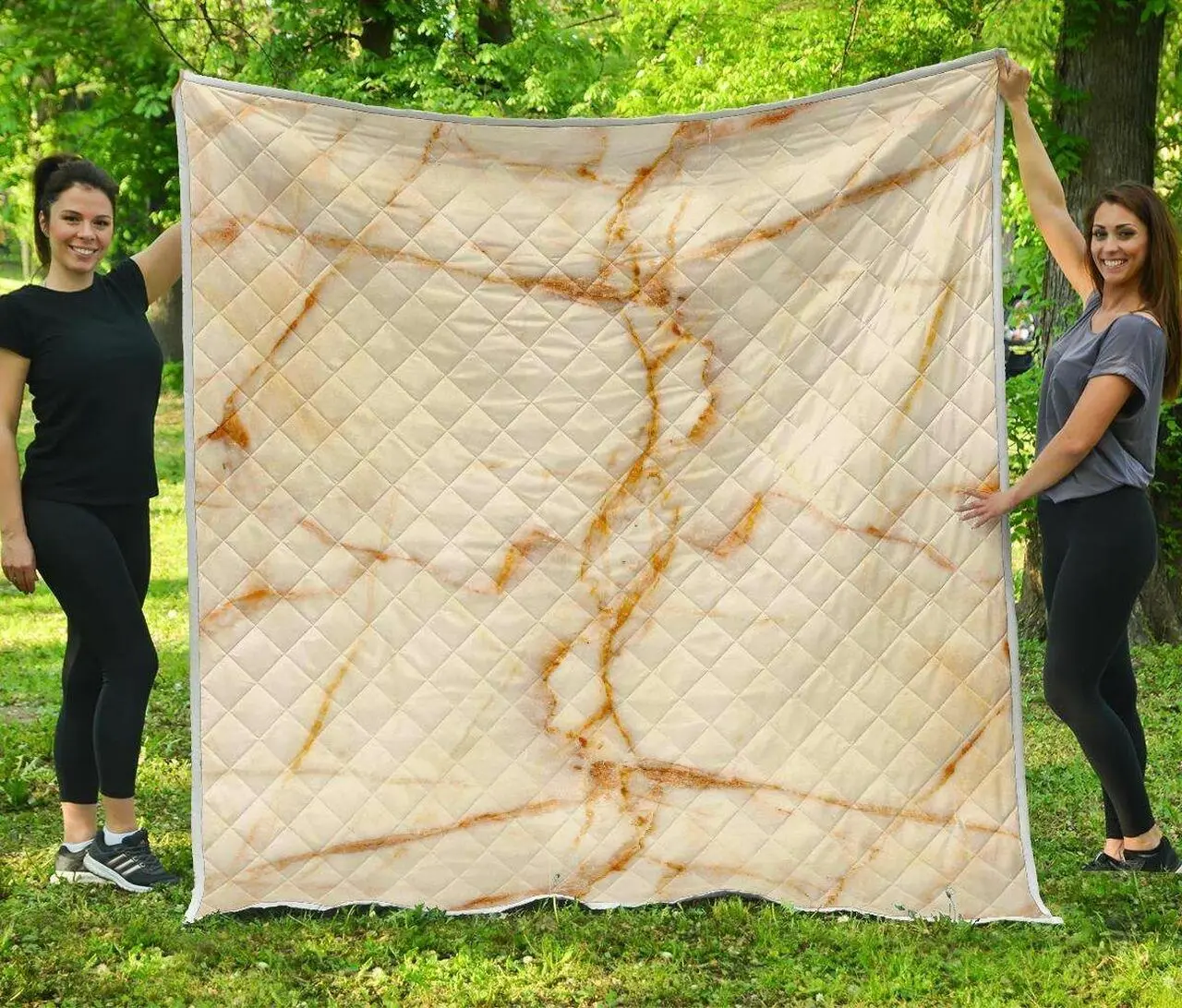 Sugar Brown Marble Cl17100566Mdq Quilt Blanket and Home Decor