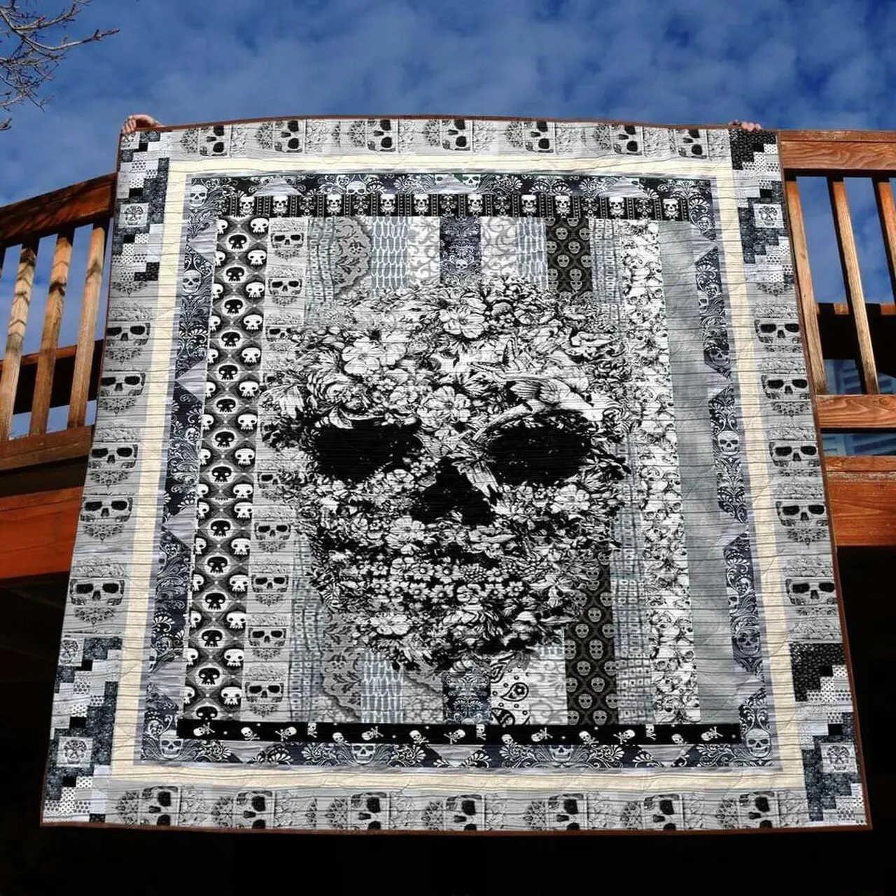 Sugar Skull Pkt240643 Quilt Blanket and Home Decor