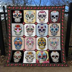 Sugar Skull Quilt Blanket  Quilt and Home Decor