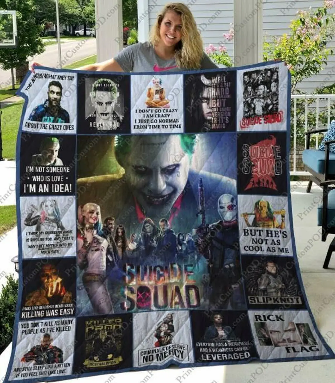 Suicide Squad Quilt Blanket Limited Quilt Blanket and Home Decor