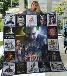 Suicide Squad Quilt Blanket  Limited Quilt Blanket and Home Decor