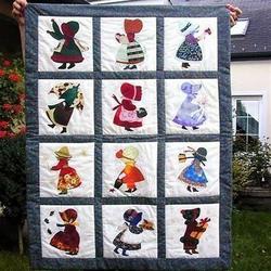 Sunbonnet Sue Cla0910659Q Quilt Blanket and Home Decor