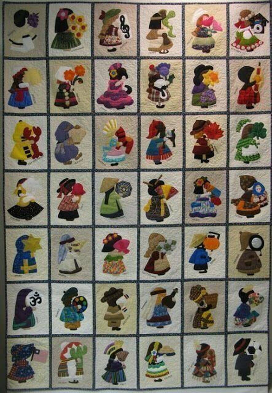 Sunbonnet Sue Clm200683 Quilt Blanket and Home Decor