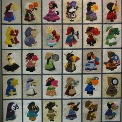 Sunbonnet Sue Clm200683 Quilt Blanket and Home Decor