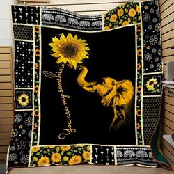 Sunflower And Elephant Quilt Iik and Home Decor