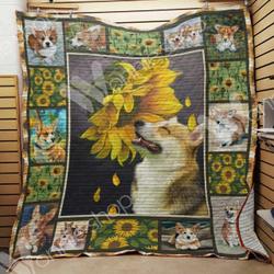 Sunflower Corgi Quilt Ajc and Home Decor