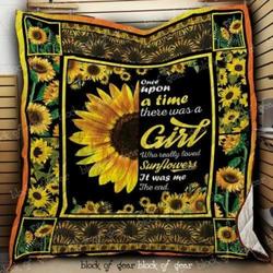 Sunflower Girl Cl19100816Mdq Quilt Blanket and Home Decor