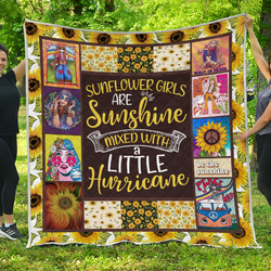 Sunflower Girl - Hippie Quilt and Home Decor