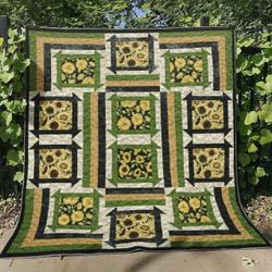 Sunflower Hm260635 Quilt Blanket and Home Decor