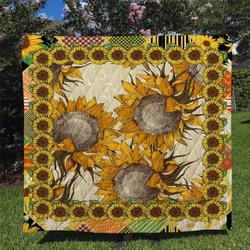 Sunflower Quilt Blanket Dhc170120759Td and Home Decor