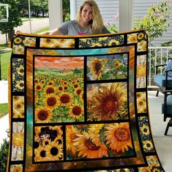 Sunflower Quilt Blanket  Quilt and Home Decor