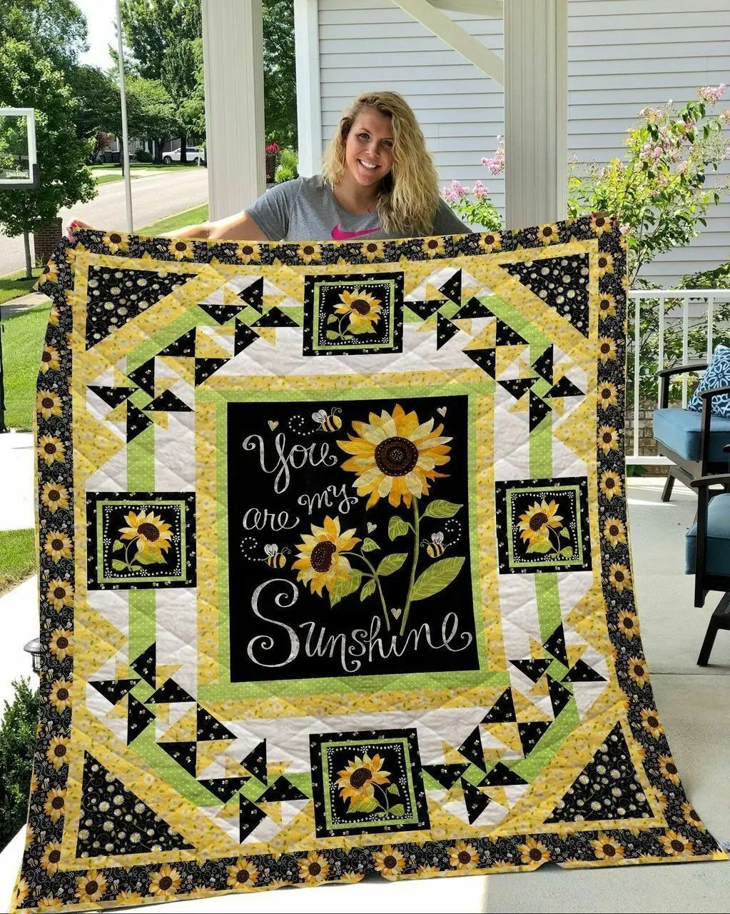 Sunflowers You Are My Sunshine Clh0511511Q Quilt Blanket and Home Decor