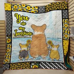 Sunshine Corgi Quilt and Home Decor