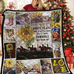 Sunwer Cowgirl JFJ13332 3D Customized Quilt 2707 and Home Decor