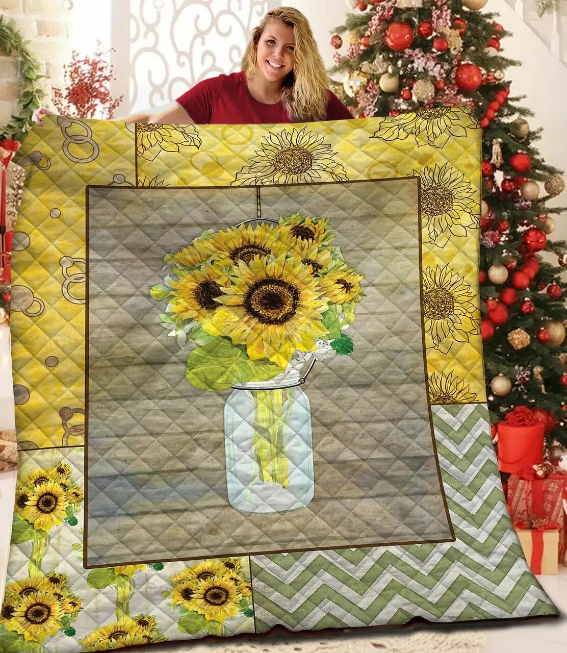 Sunwer JFJ13372 3D Customized Quilt 2707 and Home Decor