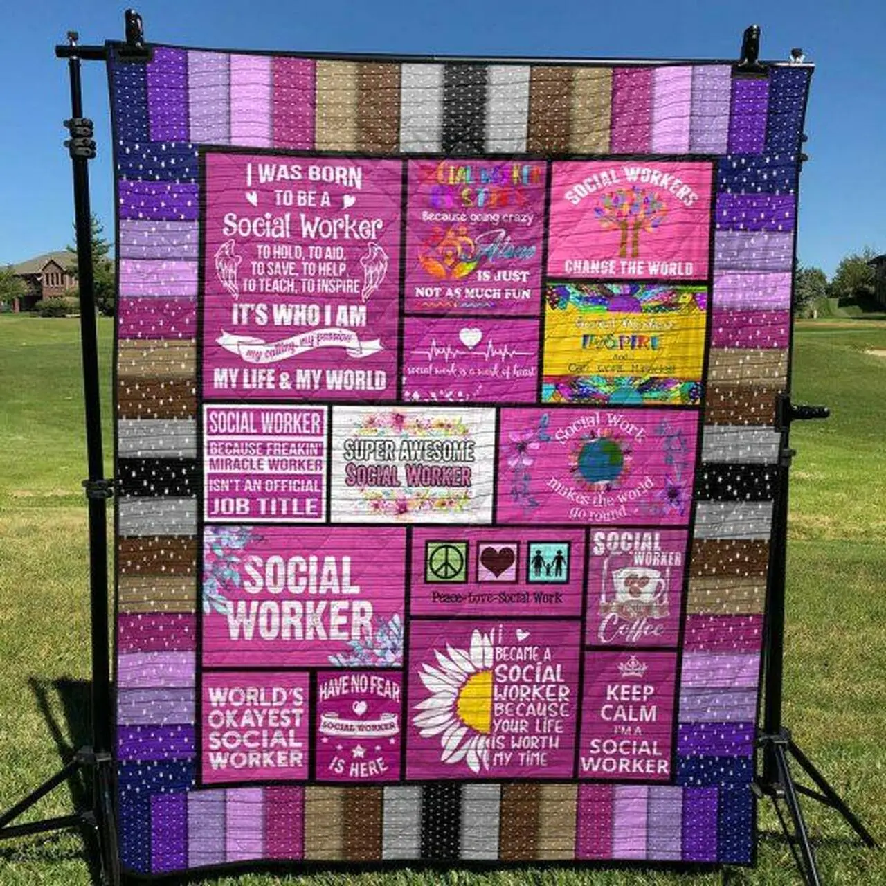 Super Awesome Social Worker Quilt Blanket Lk08 Quilt and Home Decor