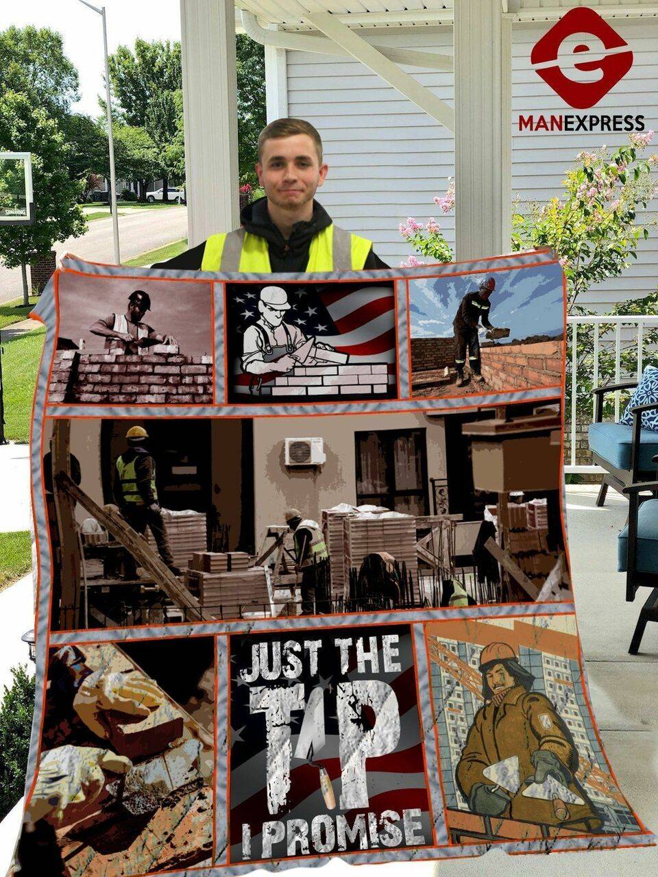 Super Bricklayer Aww BHJI86 3D Customized Quilt and Home Decor