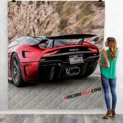 Super Car Koenigsegg Regera V 3D Customized Personalized Quilt Blanket and Home Decor