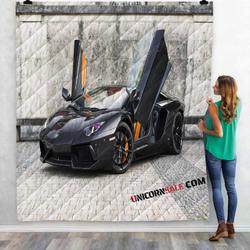 Super Car Lamborghini Aventador N 3D Customized Personalized Quilt Blanket and Home Decor