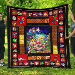Super Mario Funny Gift Idea For Video Game Fan Quilt and Home Decor