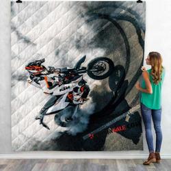 Super Motor Ktm 690 Sm Supermoto D 3D Customized Personalized Quilt Blanket and Home Decor