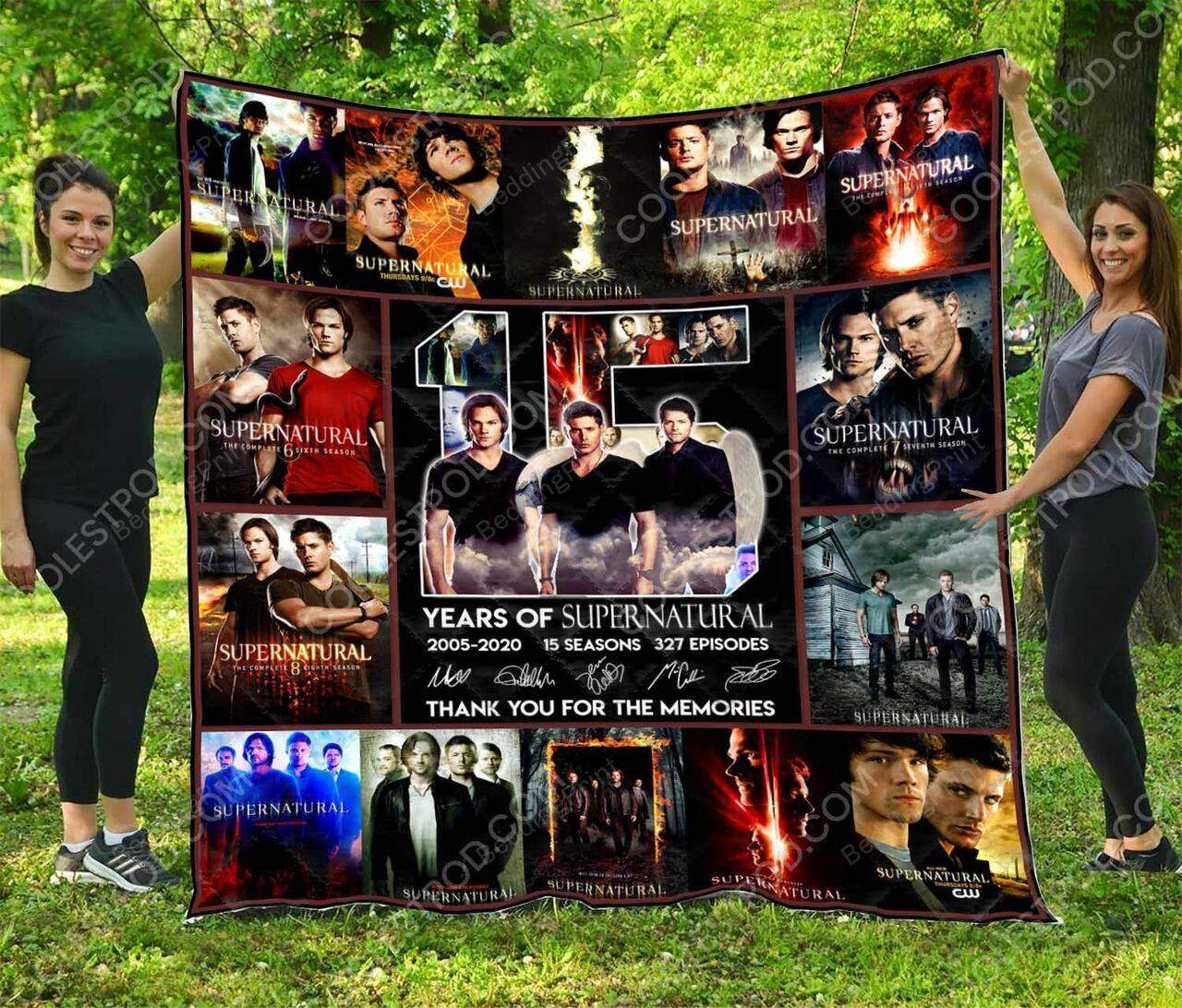 Supernatural 15 Years Quilt Blanket and Home Decor